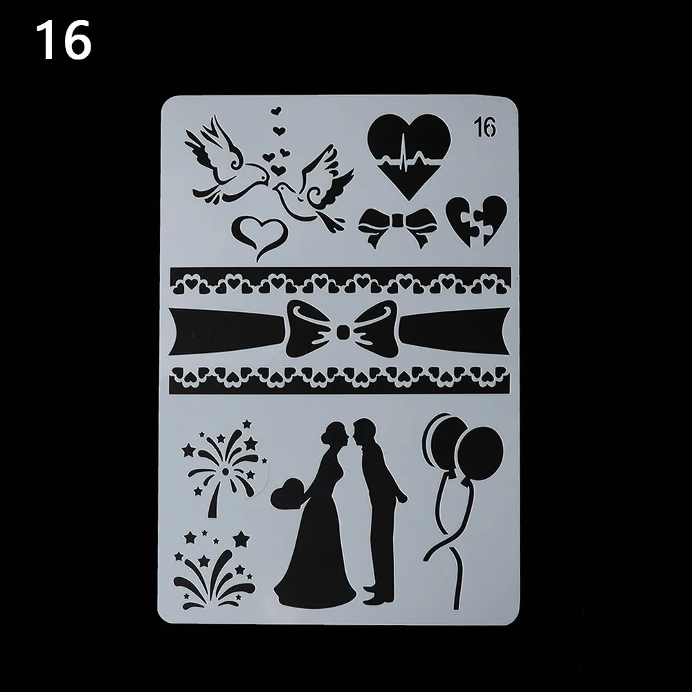

Romantic Hollow Layering Stencils For Wall Painting Scrapbooking Stamping Album Decor Valentine's Day Paper Card Template