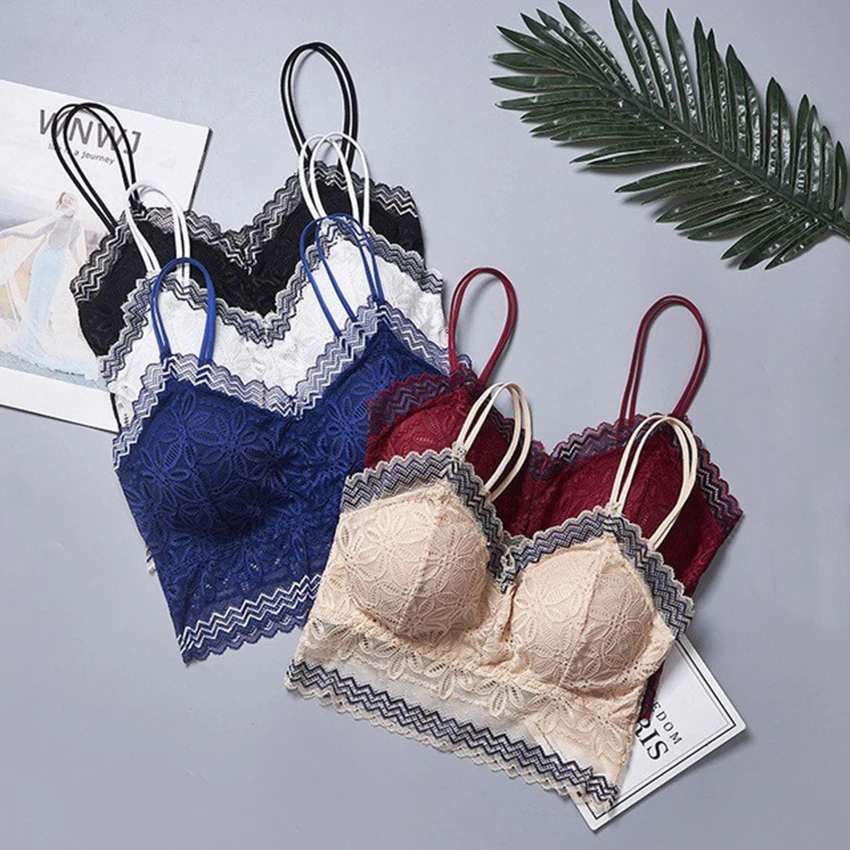 

Lace Embroidered Push Up Bra Women Black Sexy Bralette Top Underwear Breathable Tops Seamless Padded Bras Lace Brassiere z0856