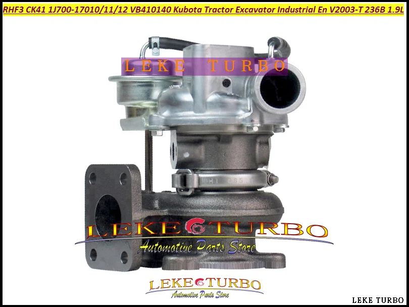 Turbo RHF3 CK41 1J700-17010 1J700-17011 1J700-17012 VB410140 For Kubota Tractor Excavator Industrial Engine V2003-T 236B 1.9L - (2)