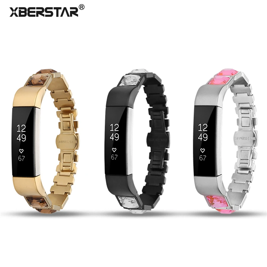 Rhinestone Jewelry Diamond Watchbands Bands Strap Bracelet For Fitbit Alta