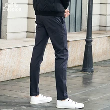 Бренд Enjeolon, Весенние длинные прямые брюки, штаны для мужчин, базовые черные повседневные штаны, мужские качественные плотные длинные штаны, мужские KZ6340