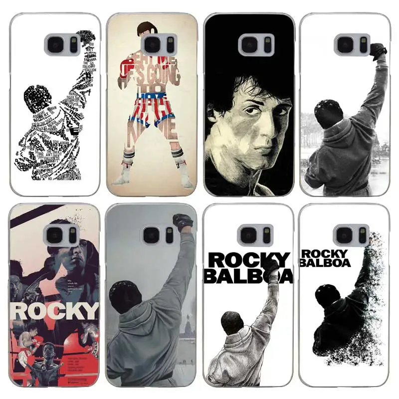 

H221 Rocky Balboa Transparent Hard PC Case Cover For Samsung Galaxy S Note 3 4 5 6 7 8 9 Edge Plus