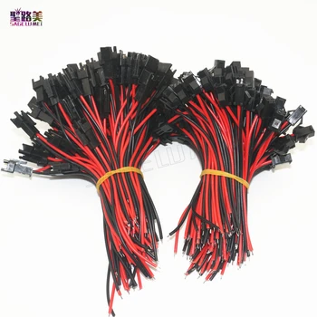 100 pairs /lot 2pin SM JST connector cable for Male to female 10cm length Wire Led Lamp Driver cable LED strip 2 pin Connector 100sets lot connectors sm sm 2pin pitch 2 54mm female and male housing terminals sm 2p sm 2r jst 2 54mm sm2 54