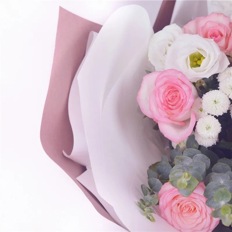 Водонепроницаемый цветок розы оберточная бумага сплошной цвет корейский стиль упаковка букета подарочная бумага флорист поставки