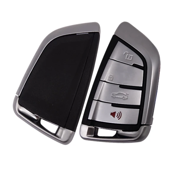 

For BMW X5 4 button keyless remote key blank with Key Bade with logo