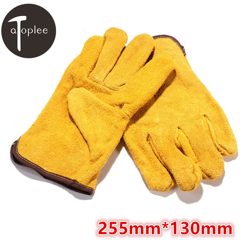 Durable 2PCS/Pair Leather Welding Warm Gloves Safetly Men's Work Driver Security Protection Hand 255*130mm | Инструменты