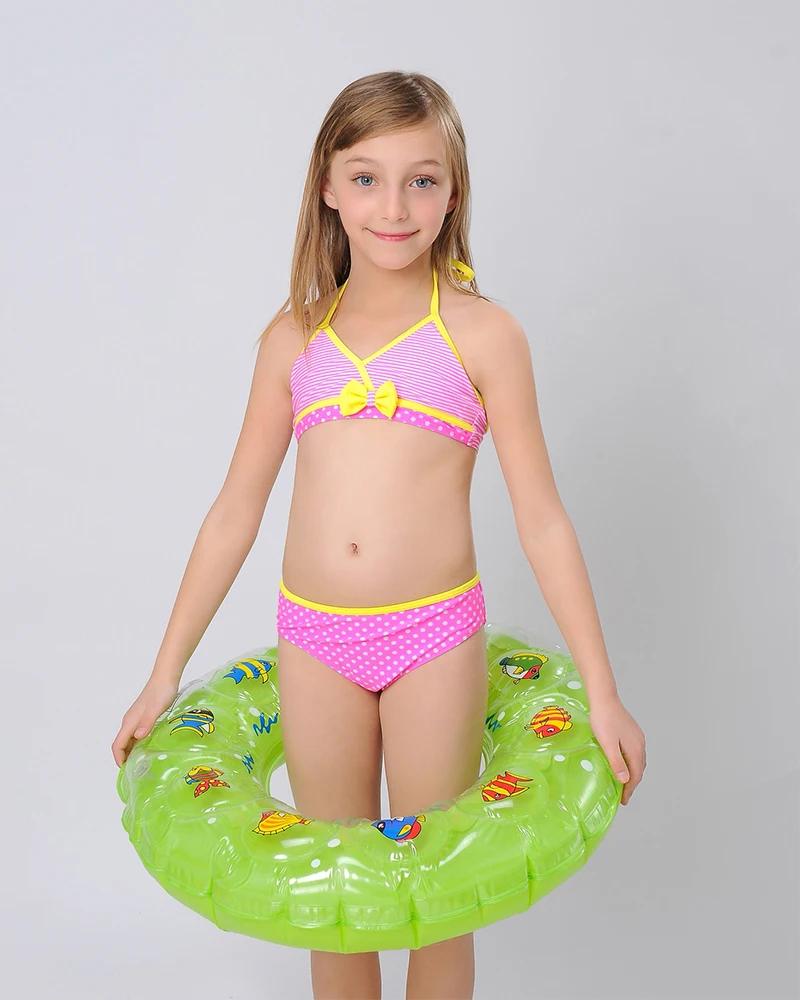 girls pink swimsuit
