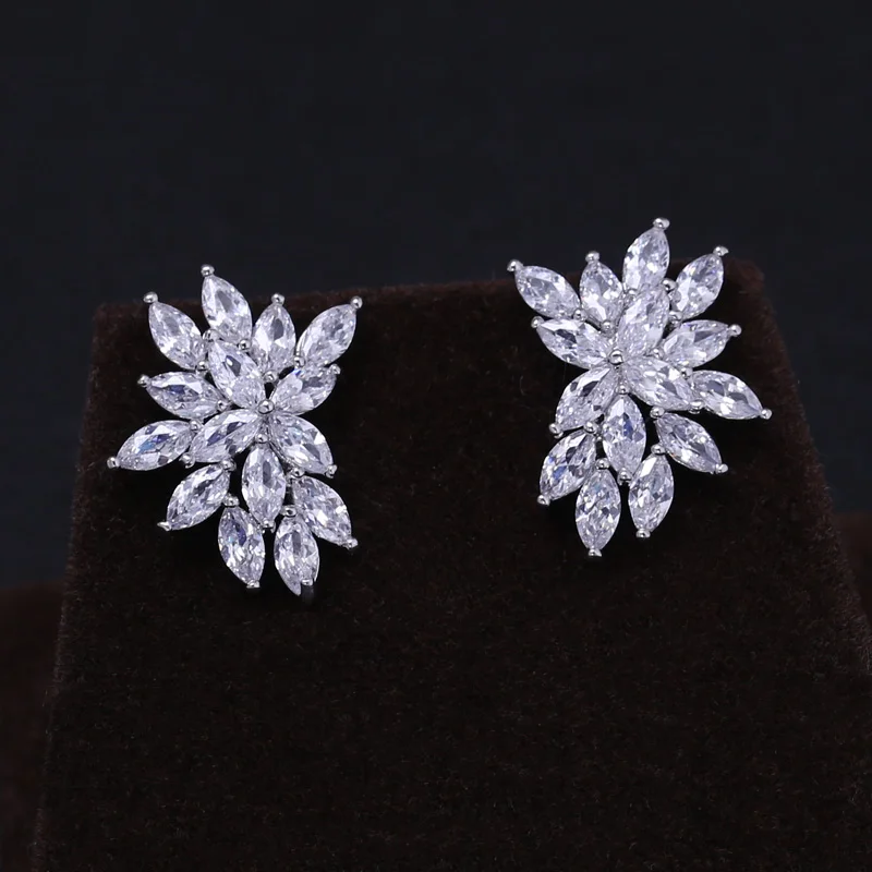 

B315A 2016 better New Angel wings and Cubic Zircon stud Earrings for Women JP25