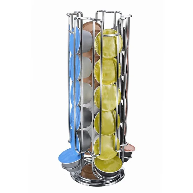 Best Price Home Solutions Revolving Rotating 24 Capsule Coffee Revolving Pod Holder Tower Stand Rack For Dolce Gusto Dropshipping
