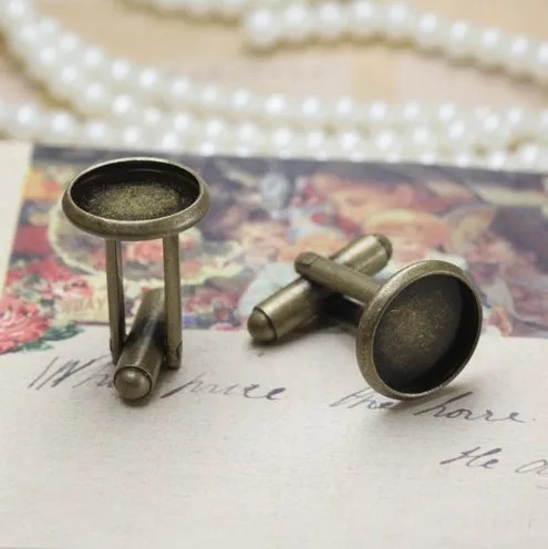 

20pcs Antiqued Bronze 12mm Round Blank Settings Cuff Links #22702
