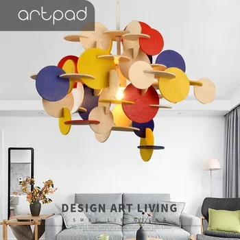

Modern Colorful Children Pendant Light Nordic Builing Blocks E27 Hanging Lamp For Bedroom Bar Playground Decor Lighting Fixture