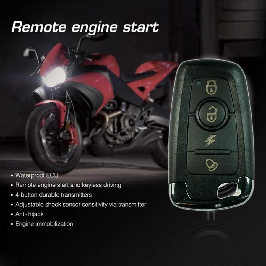 Steelmate Motorcycle Scooter Alarm System Anti Theft