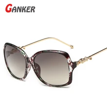 2016 New Women Sunglasses Pilot Shield Gold Color Alloy Legs High Quality Anti-Reflective UV400 Sun Glasses Fashion Eyewear
