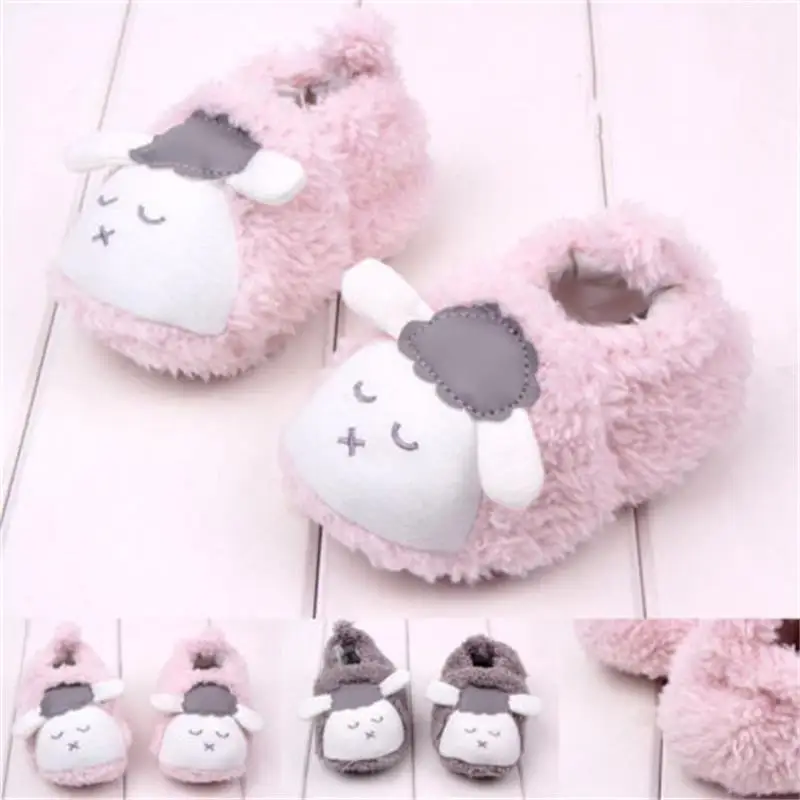 

Newborn Unisex Boy Girls Infant Cute Bear Crib Warm Shoes Christmas Gifts
