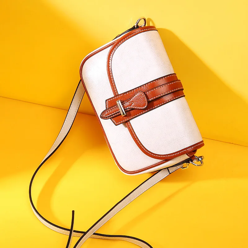 

2019 Patchwork Hasp Fashion Genuine Leather Luxury Handbags Women Bags Designer Crossbody Bags Shoulder Messenger Summer Bag
