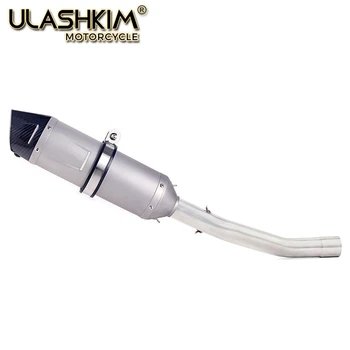 

Motorcycle Exhaust Escape Muffler Middle Contact Pipe Full System Slip On For KAWASAKI ZX 10R ZX10R ZX-10R 2008 2009 2010