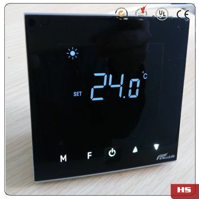 

Touch Button power 5kw Memory function Power reset Heating Thermostat with 100-240VAC
