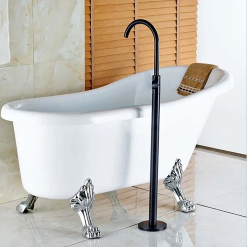 quyanre wanfan blacl bronze floor standing faucet wall mounte concealed hot cold water mixer tap with handshower dual way shower faucet mixer tap with floor standing faucet4