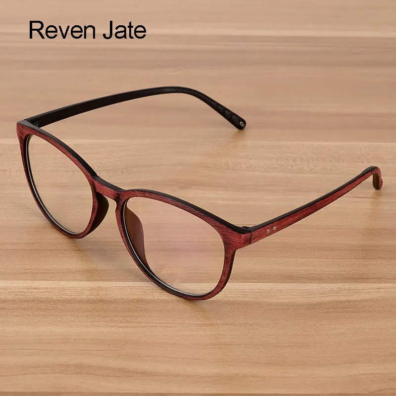 

Reven Jate Men and Women Unisex Wooden Pattern Fashion Optical Spectacles Eyeglasses High Quality Glasses Optical Frame Eyewear