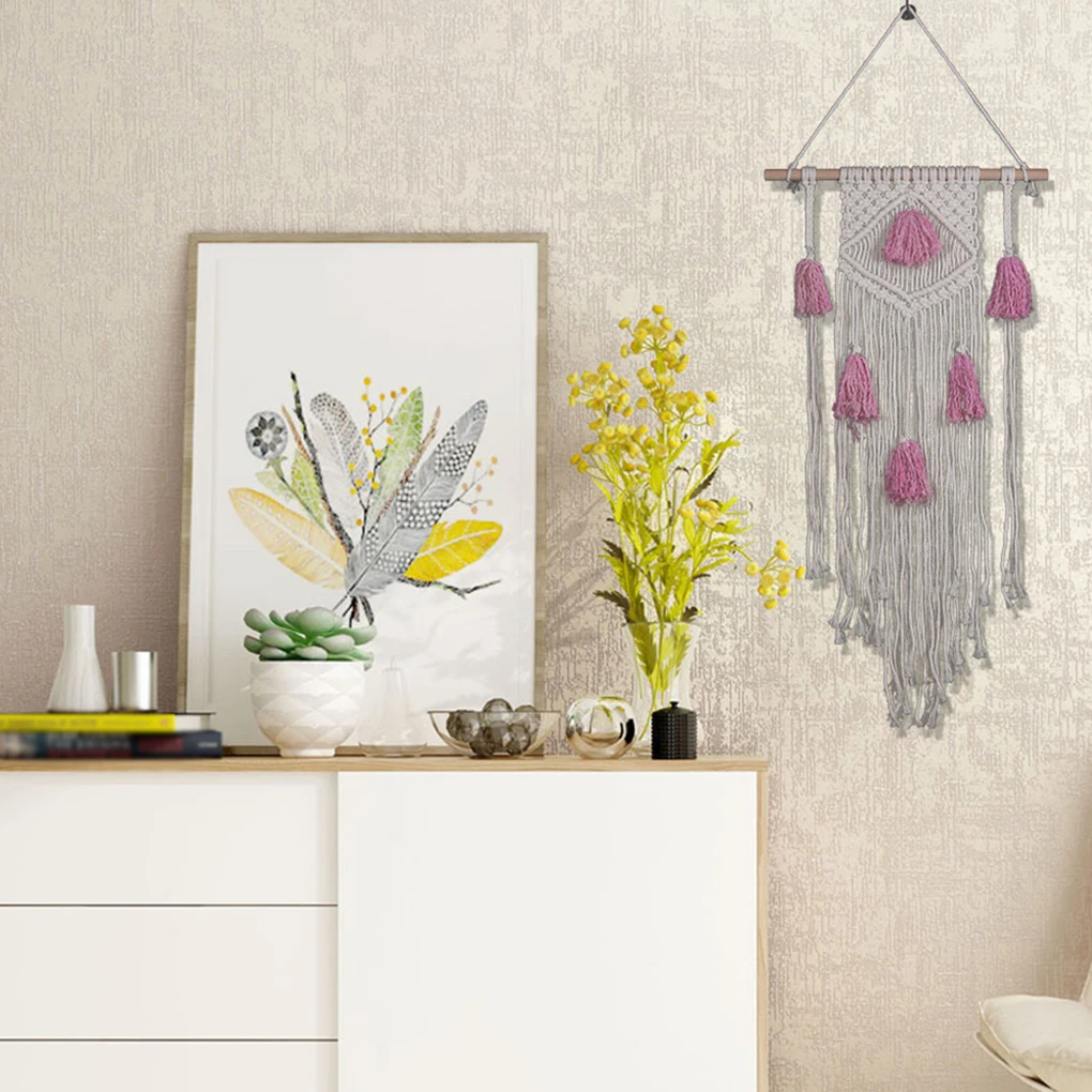 Tapestry Long Tassel Macrame Woven Wall Hanging Curtain Fringe