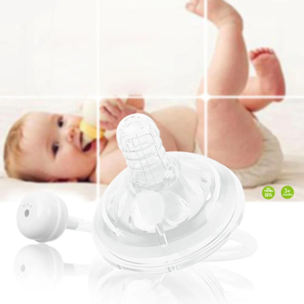 Baby Bottle Nipples Extra Large Wide Anti-flatulence Silicone Opening Bottle Latex Breast Feeling Pacifier Bottle Accessories