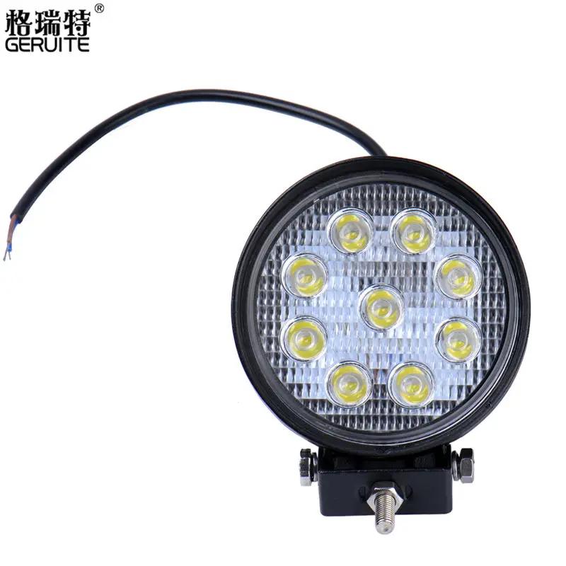 

2PCS 27W High Power 12V 24V LED Work Light Round LED Offroad Light Lamp Worklight for Off road Motorcycle Car Truck