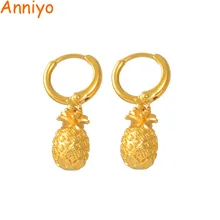 Anniyo сережки в виде ананасов для женщин девочек Золото Цвет Кирибати серьги ювелирные изделия Гавайи подарок#062704