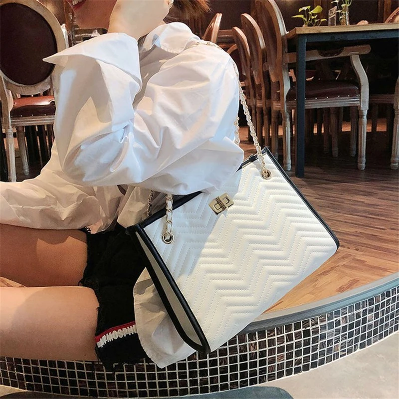 

Luxury Handbags Women Bags Designer Brand Tote Casual Leather Chain Large Shoulder Bag Crossbody Bags For Women 2018 Channels