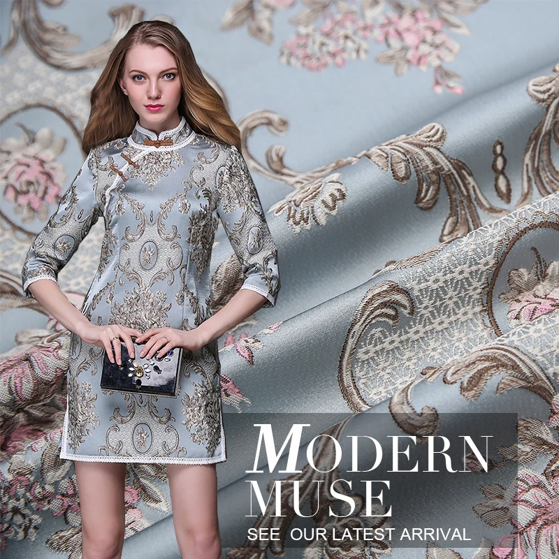 

100x145cm/piece Top Grade Dyed Jacquard European Court Wind Dress Cheongsam Fine Cloth Fabrics, Dress Skirts Fabrics,DIY Sewing