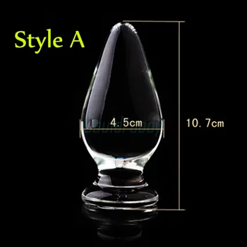 7 Size Glass Anal Dildo Butt Plug Anal Beads Erotic Sex Toy for Women Adult Products for Couples Crystal Glass Anus Massage Toys 3