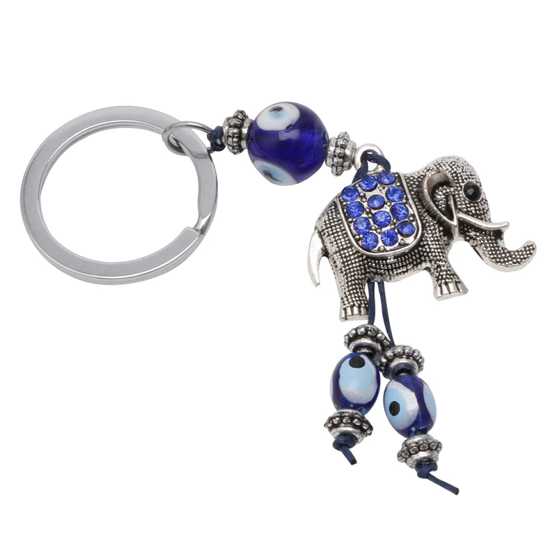 

Men Rhinestone Crystal Elephant Metal Car Keyring Keychain Key Chain Ring Keyfob