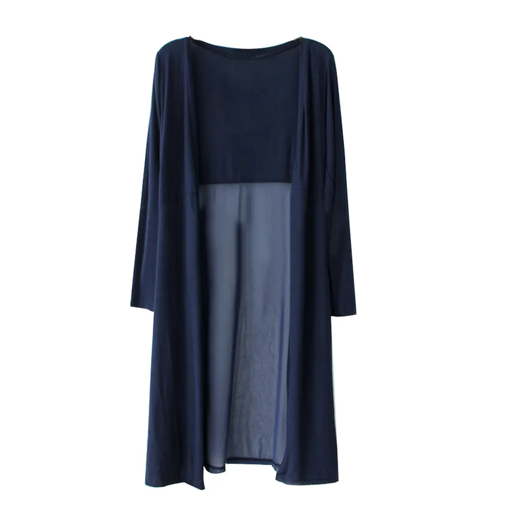 Fashion Women Chiffon Loose Black Shawl Kimono Cardigan Casual Lady Cardigans Summer Beach Cover Up Maxi Coat SEPP21