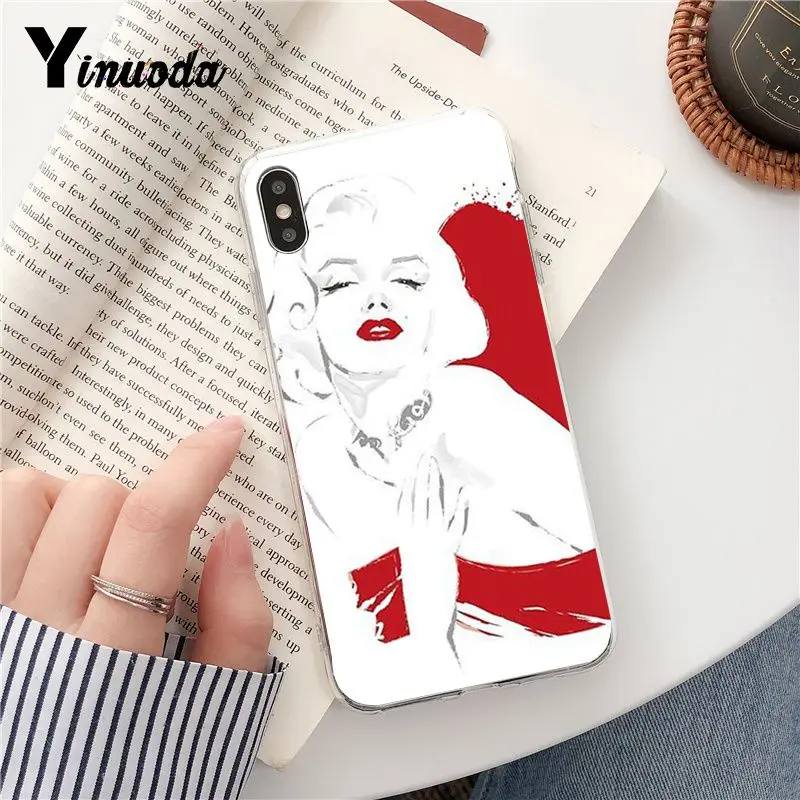 Yinuoda Мэрилин Монро DIY печать рисунок чехол для телефона iPhone 8 7 6 6S Plus X XS MAX 5 5S SE XR Fundas