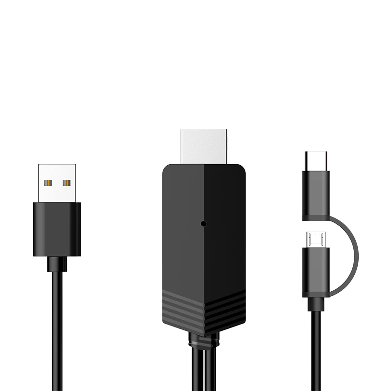 Mirascreen HDMI кабель LD24 Высокая совместимость с телефонами с интерфейсом Micro USB/type-C поддержка сотового телефона с системой Android