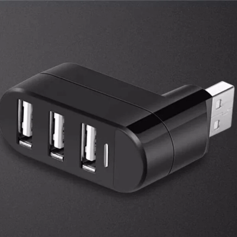 Rotatable High Speed 3 Ports USB HUB 2.0 USB Splitter Adapter for Notebook/Tablet Computer PC Peripherals