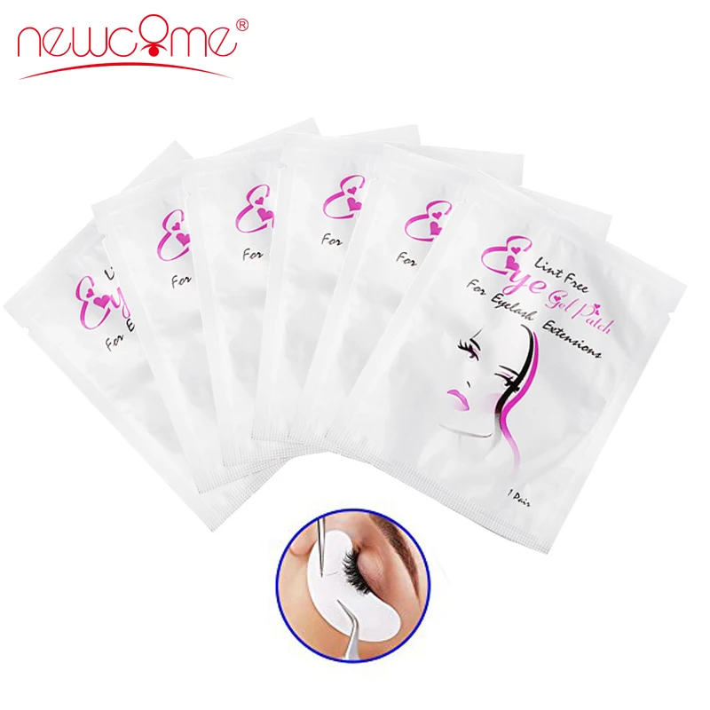 

NEWCOME 30/50/100Pairs Lint Free Patches Eyelash Under Eye Pads Eyelash Eye Pads Patches False Eyelashes Professional Makeup