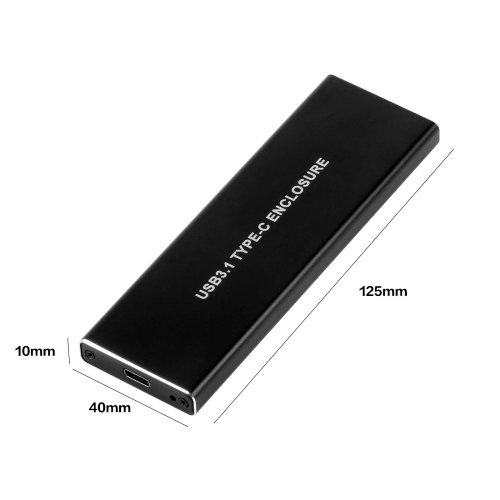 Алюминиевый сплав Usb3.1 к M.2 Ssd Nvme Hdd корпус Ngff Pcie к разъему type-C корпус для жесткого диска Jms583 коробка для рабочего стола