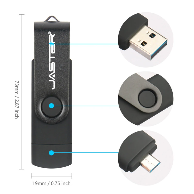 JASTER's best OTG USB флэш-накопитель usb 2,0 stick 64G ручка-накопитель смартфон Флешка(, 5 штук бесплатно журнал