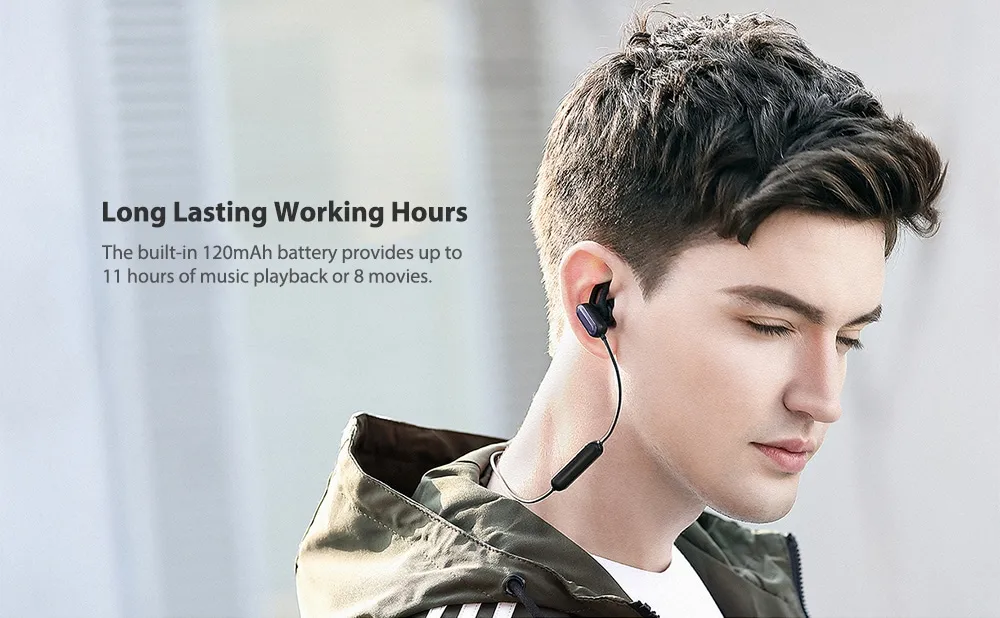 Xiaomi YDLYEJ03LM IPX4 Waterproof In-ear Sports Earphone Bluetooth Earbuds with Line Control Microphone Youth Edition- White