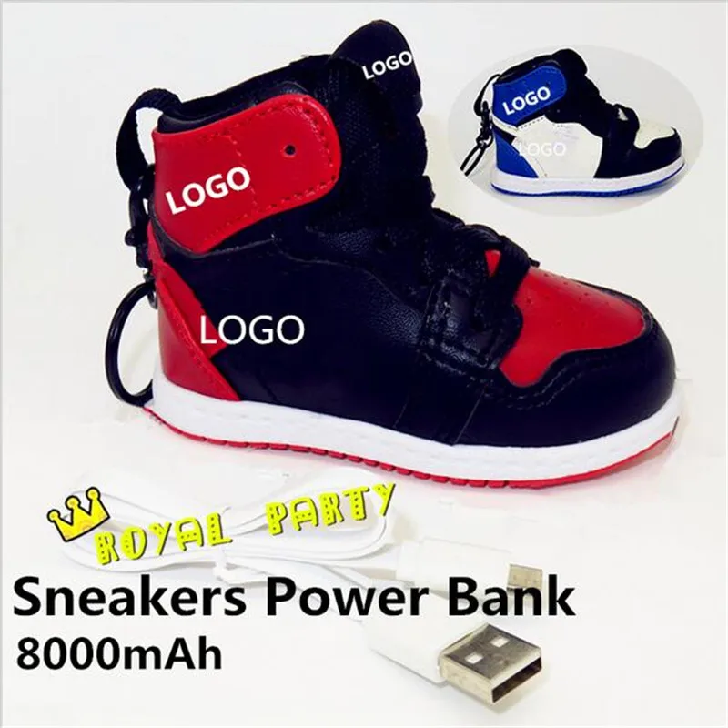  so cool!3D AJ shoes keychain power bank mobile power keychain NMD shoes power bank 8000 mAh Order now, free shipping 