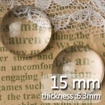 

15mm 100pcs Crystal Beads DIY Jewelry Accessories Bread Time Gem Glass Bead Pretty Transparent Glass Patch Stickers Accessories