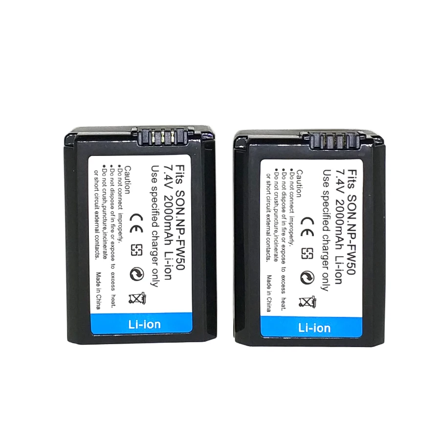 2x NP FW50 батарея NP-FW50 батареи+ US/EU кабель и зарядное устройство для sony Alpha a7 7R a7R a3000 a5000 a6000 a7000 NEX-3N NEX-5