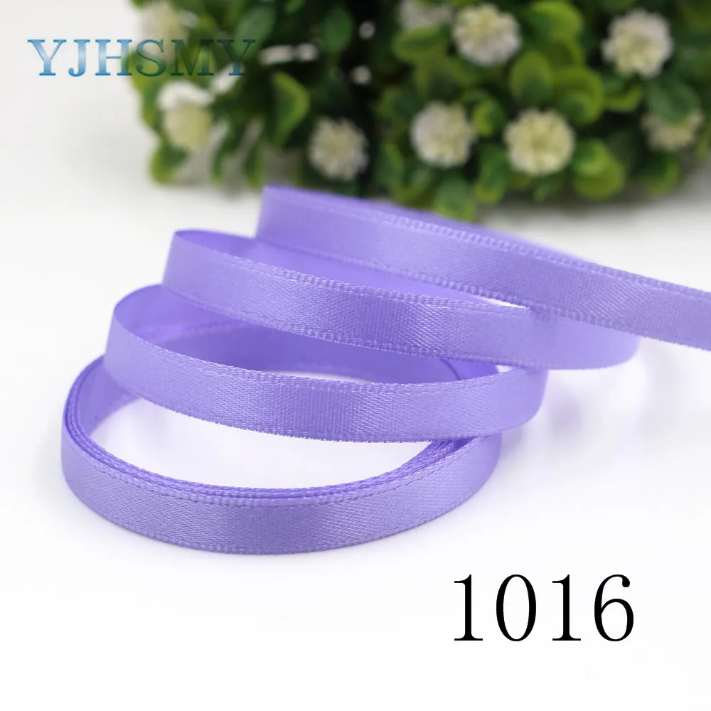 YJHSMY J 181219 D6mm 6 мм 100 ярдов одноцветные атласные ленты Аксессуары для одежды DIY