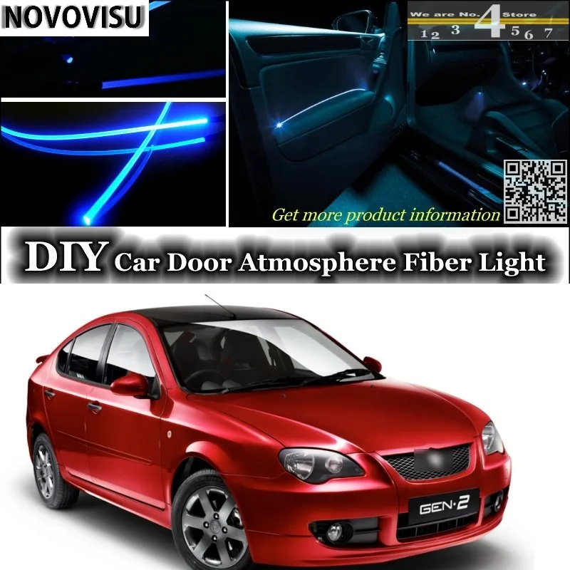 Novovisu для Proton Putra подкладке окружающий свет атмосферу волоконно-оптического диапазона огни внутри двери Панель освещение не EL свет
