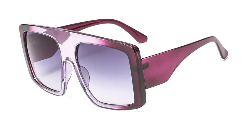 Большие Квадратные Солнцезащитные очки для мужчин и женщин, модные очки UV400, винтажные очки 47254