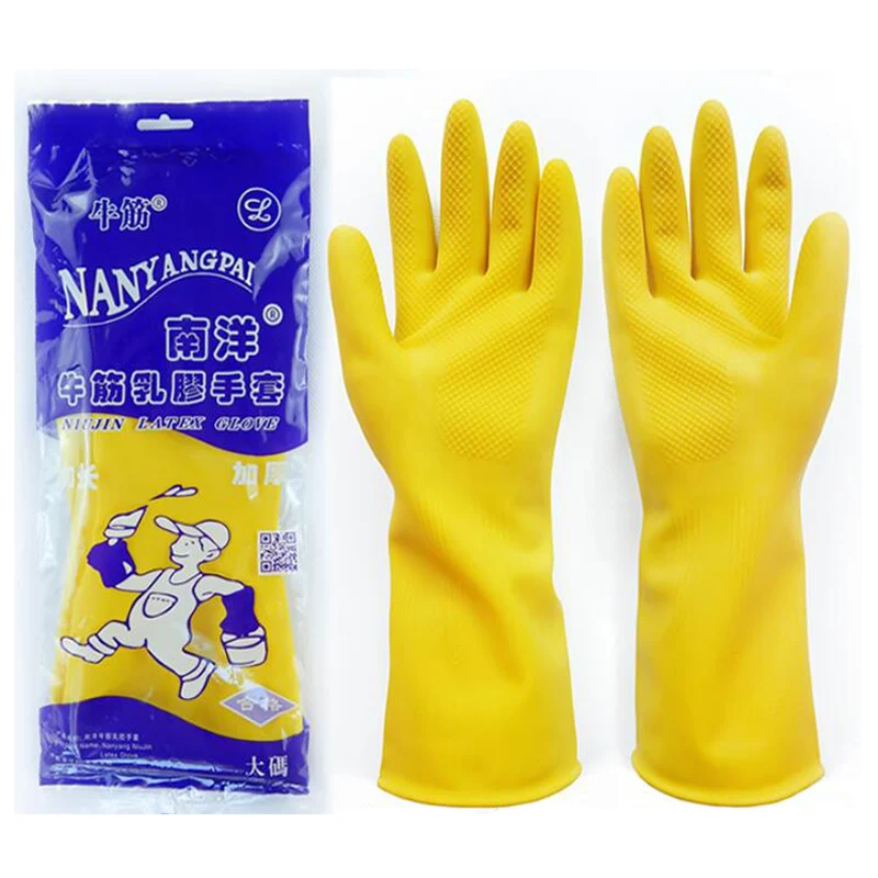 Housework PVC Rubber Washing Gloves Thickening 30cm Lengt Garden Latex