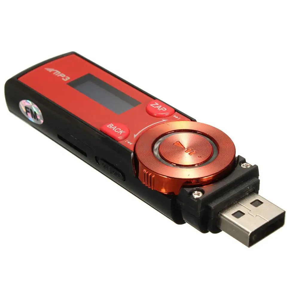 LCD USB MP3-плеер FM радио плеер Поддержка 16 Гб Micro SD/TF карта с наушниками 5 видов цветов - Цвет: Красный