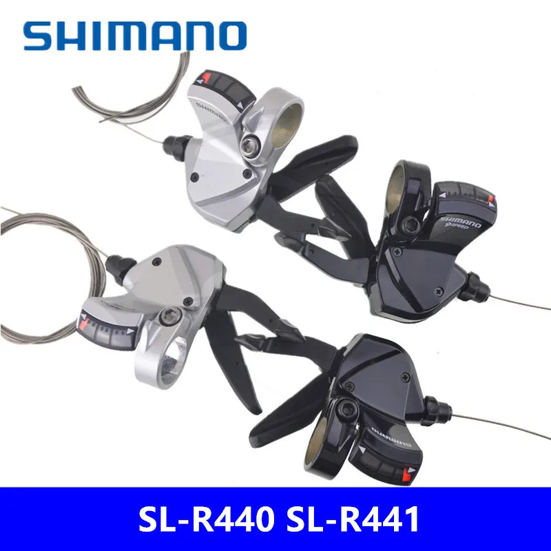 Катушки Shimano SL-R440 SL-R441 весла плоское адвокатское сословие Triggle влево/правая рука 2/3s 8/9 Скорость переключения w/внутренние кабели