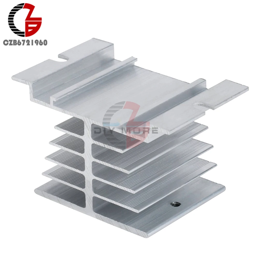 

Aluminum Heat Sink for Solid State Relay Single Phase SSR Aluminium Alloy Dissipation Radiator for 10A-40A Relay