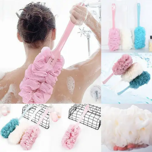 Faroot 2019 New Shower Wash Body Scrubber Loofah Sponge Bath Back Soft Brush Long Handle | Дом и сад
